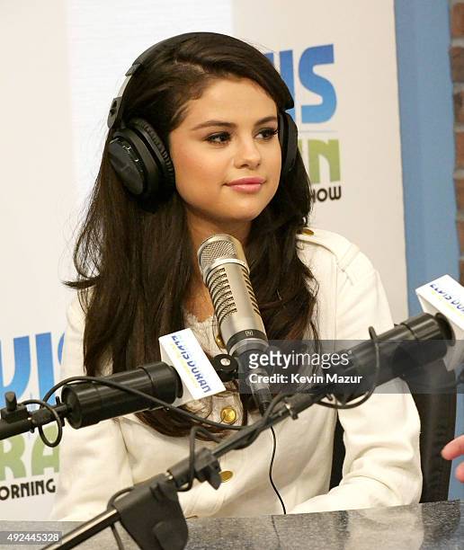 Selena Gomez visits "The Elvis Duran Z100 Morning Show" at Z100 Studio on October 13, 2015 in New York City.