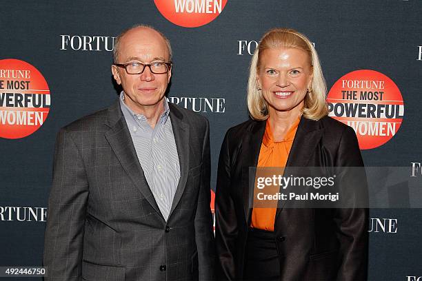 Alan Murray of Fortune Magazine and President and CEO of IBM Ginni Rometty attend Fortune's Most Powerful Women Summit - Day 2 at the Mandarin...