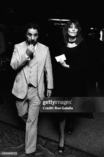 Abbie Hoffman and Johanna Lawrenson attend 10th Anniversary Party for Poets and Writers on October 22, 1980 at Roseland in New York City.