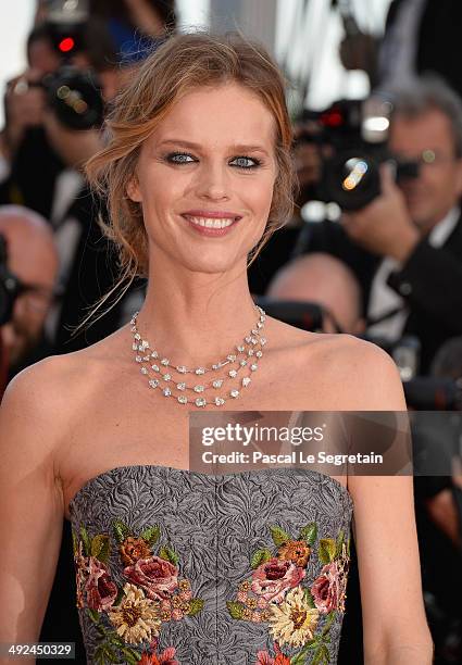 Eva Herzigova attends the "Two Days, One Night" premiere during the 67th Annual Cannes Film Festival on May 20, 2014 in Cannes, France.