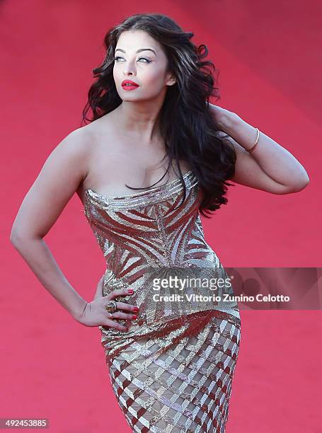 Aishwarya Rai attends the 'Two Days, One Night' premiere during the 67th Annual Cannes Film Festival on May 20, 2014 in Cannes, France.