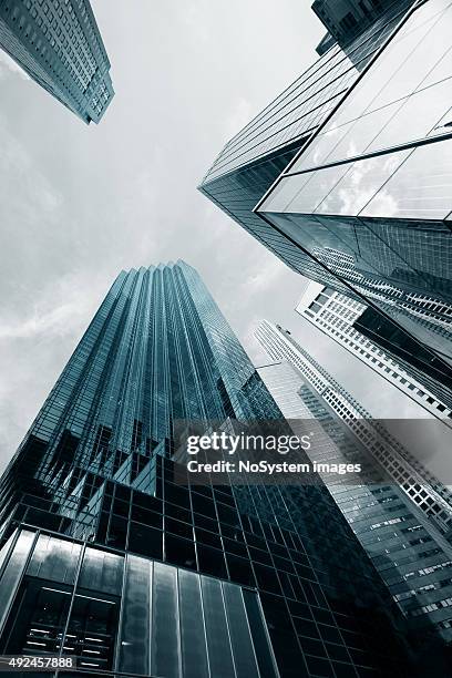 high rise buildings - skyline zwart wit stockfoto's en -beelden