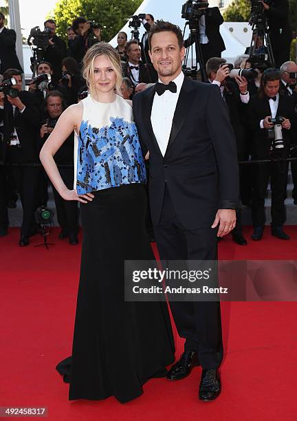 Sophie Flack and Josh Charles attend the "Two Days, One Night" premiere during the 67th Annual Cannes Film Festival on May 20, 2014 in Cannes, France.