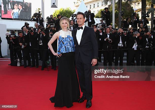 Sophie Flack and Josh Charles attend the "Two Days, One Night" premiere during the 67th Annual Cannes Film Festival on May 20, 2014 in Cannes, France.