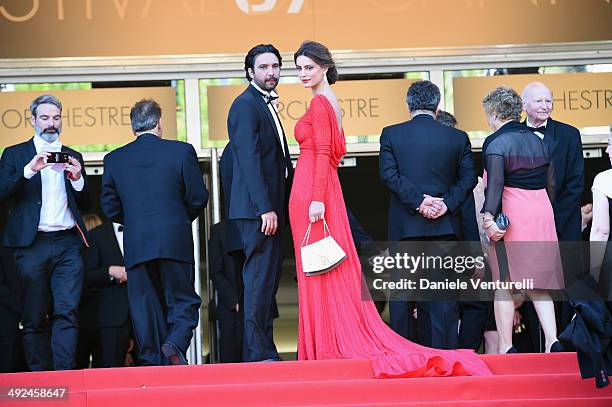 Massimiliano di Lodovico and Catrinel Marlon attend "Voce Umana" Premiere during the 67th Annual Cannes Film Festival on May 20, 2014 in Cannes,...