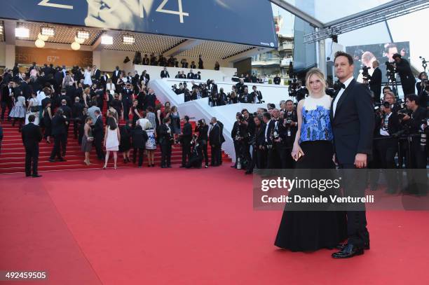 Sophie Flack and Josh Charles attend the "Two Days, One Night" premiere during the 67th Annual Cannes Film Festival on May 20, 2014 in Cannes, France.