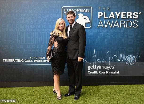Padraig Harrington of Ireland and wife Caroline Harrington attend the European Tour Players' Awards ahead of the BMW PGA Championship at the Sofitel...