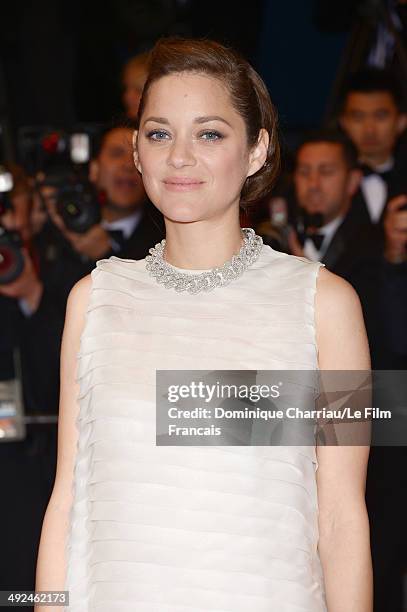 Marion Cotillard attends the "Two Days, One Night" premiere during the 67th Annual Cannes Film Festival on May 20, 2014 in Cannes, France.