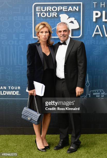 Paul McGinley of Ireland and his wife Alison attend the European Tour Players' Awards ahead of the BMW PGA Championship at the Sofitel London...