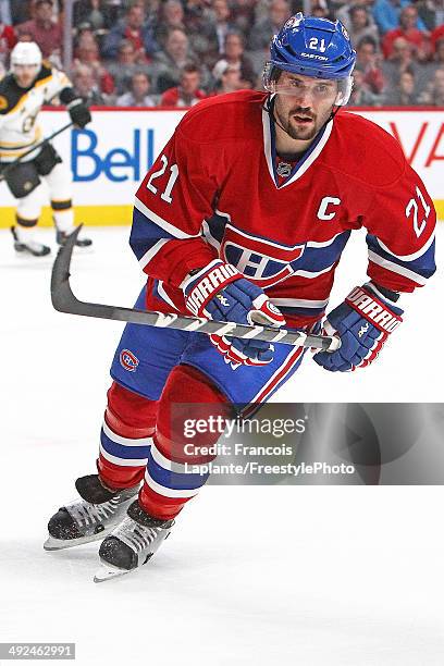 Brian Gionta of the Montreal Canadiens skates against the Boston Bruins in Game Six of the Second Round of the 2014 NHL Stanley Cup Playoffs at the...