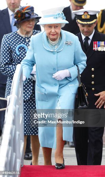 Queen Elizabeth II, Duke of Lancaster disembarks HMS Lancaster... News ...