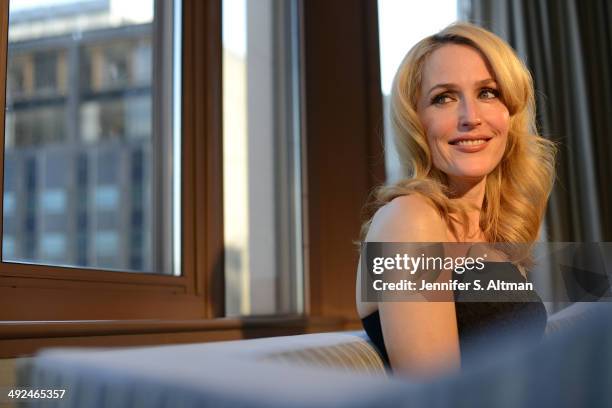 Actress Gillian Anderson is photographed for Los Angeles Times on March 14, 2014 in New York City. PUBLISHED IMAGE.