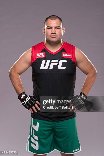 Coach Cain Velasquez poses for a portrait on media day during filming of The Ultimate Fighter Latin America on May 15, 2014 in Las Vegas, Nevada.