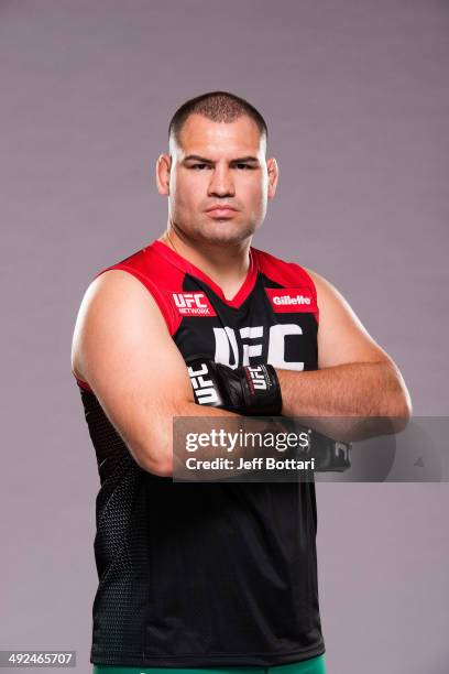 Coach Cain Velasquez poses for a portrait on media day during filming of The Ultimate Fighter Latin America on May 15, 2014 in Las Vegas, Nevada.