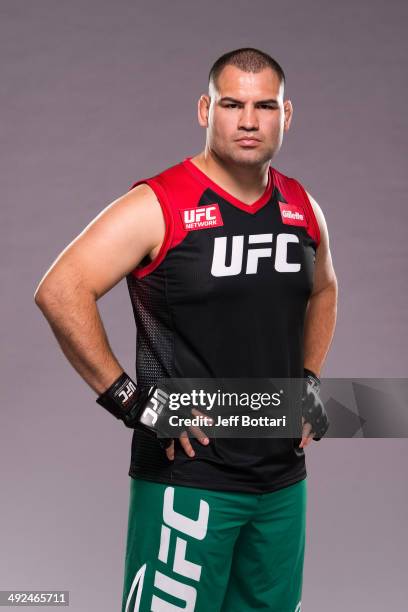 Coach Cain Velasquez poses for a portrait on media day during filming of The Ultimate Fighter Latin America on May 15, 2014 in Las Vegas, Nevada.