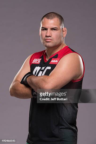 Coach Cain Velasquez poses for a portrait on media day during filming of The Ultimate Fighter Latin America on May 15, 2014 in Las Vegas, Nevada.