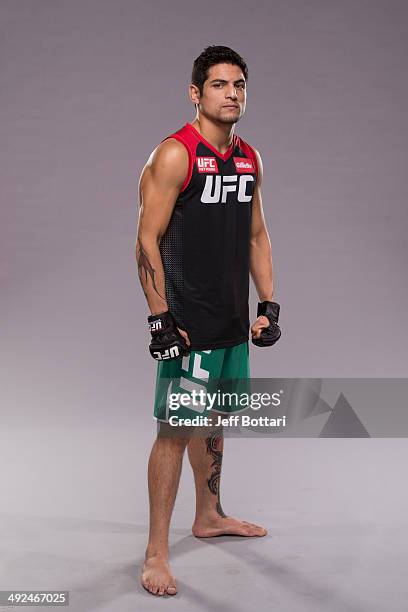 Team Velasquez fighter Gabriel Benitez poses for a portrait on media day during filming of The Ultimate Fighter Latin America on May 15, 2014 in Las...