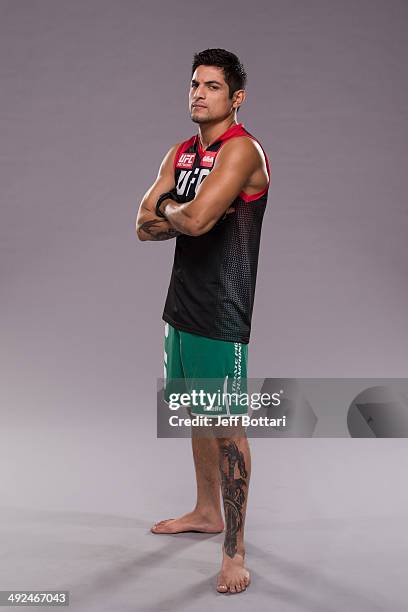 Team Velasquez fighter Gabriel Benitez poses for a portrait on media day during filming of The Ultimate Fighter Latin America on May 15, 2014 in Las...