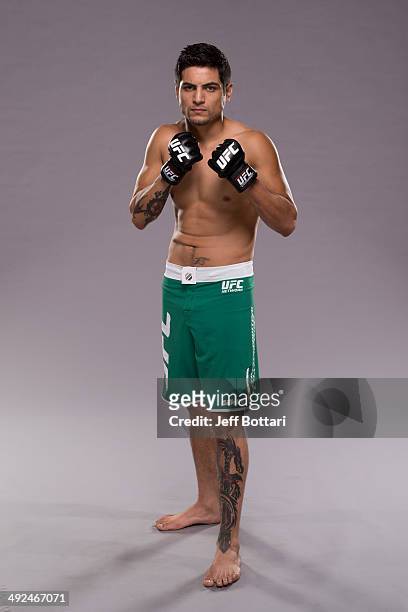 Team Velasquez fighter Gabriel Benitez poses for a portrait on media day during filming of The Ultimate Fighter Latin America on May 15, 2014 in Las...