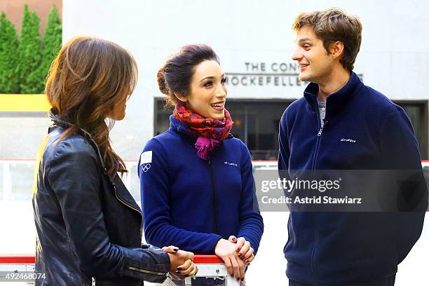 Olympic gold medalists and airweave ambassadors Meryl Davis and Charlie White formally open Rockefeller Center's iconic ice rink on October 13, 2015...