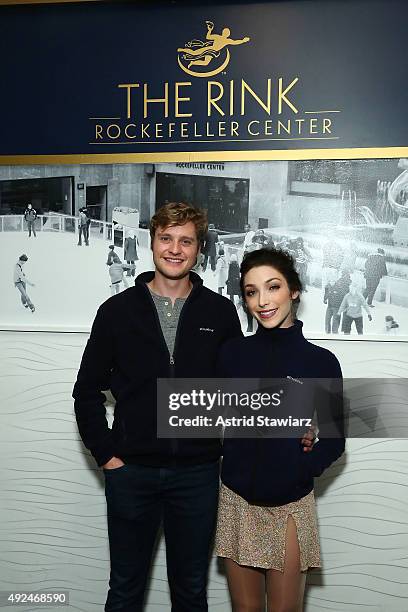 Olympic gold medalists and airweave ambassadors Charlie White and Meryl Davis formally open Rockefeller Center's iconic ice rink on October 13, 2015...