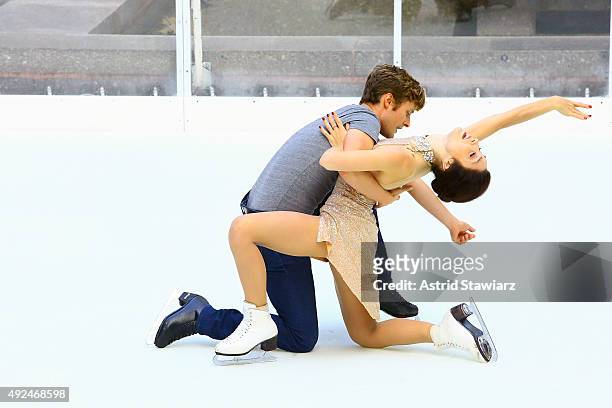 Olympic gold medalists and airweave ambassadors Charlie White and Meryl Davis formally open Rockefeller Center's iconic ice rink on October 13, 2015...