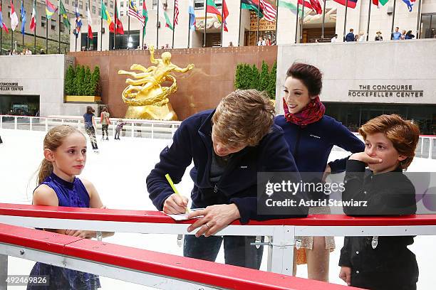 Olympic gold medalists and airweave ambassadors Charlie White and Meryl Davis formally open Rockefeller CenterÕs iconic ice rink on October 13, 2015...