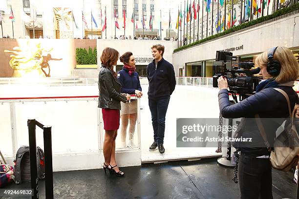 Reporter for NBC 4 New York's "Today in New York", Lauren Scala talks with Olympic gold medalists and airweave ambassadors Meryl Davis and Charlie...