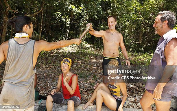 We Got A Rat" - Woo Hwang, Peih-Gee Law, Andrew Savage, Abi-Maria Gomes and Jeff Varner during the third episode of SURVIVOR, Wednesday, Oct. 7 . The...