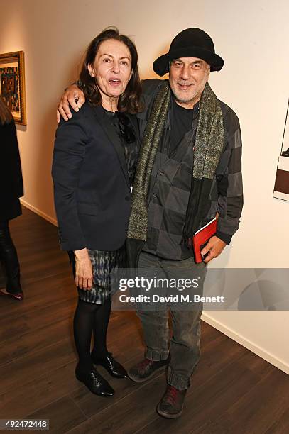 Daniella Luxembourg and Ron Arad attend a champagne reception hosted by the directors of Frieze to celebrate the opening of Frieze Masters 2015 in...