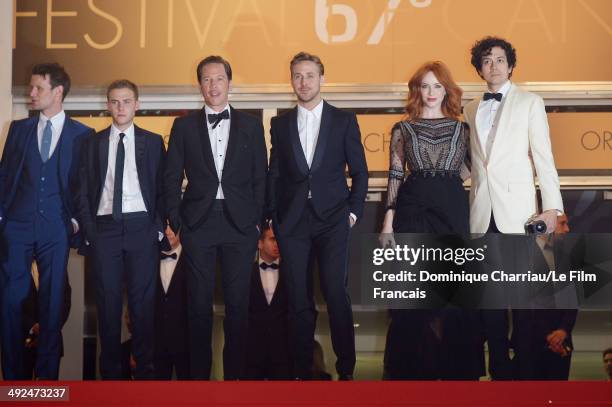 Matt Smith, Iain De Caestecker, Reda Kateb, Thierry Fremaux, Ryan Gosling, Christina Hendricks and Geoffrey Arend attend the "Lost River" Premiere...