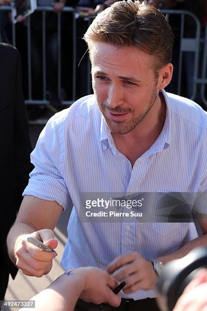 Ryan Gosling at 'le grand journal'on day 7 of the 67th Annual Cannes Film Festival on May 20, 2014 in Cannes, France.