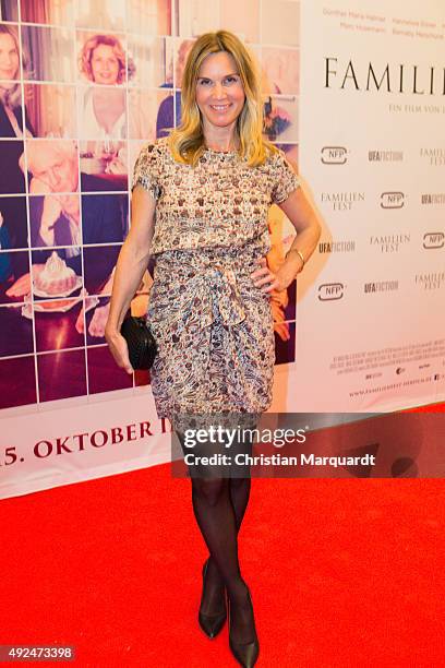 Nele Mueller-Stoefen attends the premiere for the film 'Familienfest' at Filmtheater am Friedrichshain on October 13, 2015 in Berlin, Germany.