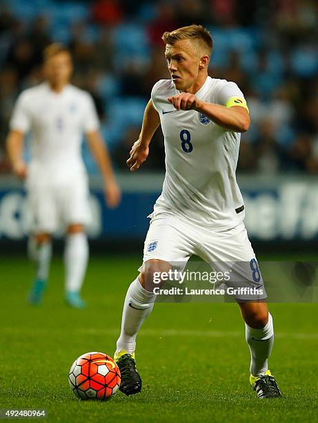 James Ward-Prowse of England U21 in action during the European Under 21 Qualifier between England U-21 and Kazakhstan U-21 at Ricoh Arena on October...