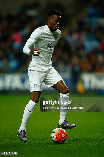 Nathaniel Chalobah of England U21 in action during the European Under 21 Qualifier between England U-21 and Kazakhstan U-21 at Ricoh Arena on October...