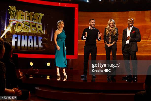 Live Finale" Episode 1213 -- Pictured: Alison Sweeney, Bob Harper, Anna Kournikova, Dolvett Quince -- Photo by: Trae Patton/NBC/NBCU Photo Bank via...