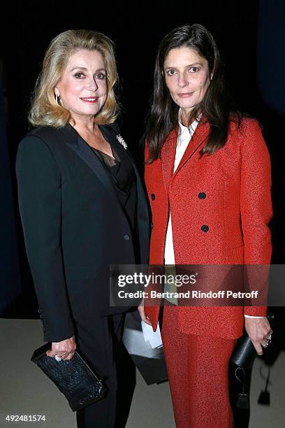 Actresses Catherine Deneuve and her daughter Chiara Mastroianni attend the Tribute to Director Martin Scorsese at Cinematheque Francaise on October...