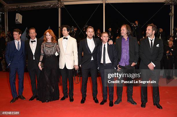 Actors Matt Smith, Reda Kateb, Christina Hendricks, Geoffrey Arend, Ryan Gosling, Iain De Caestecker, Benoit Debie and Adam Siegel attend the "Lost...