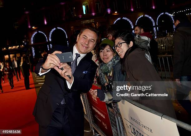 David Walliams attends the Centrepiece Gala, supported by the Mayor of London, for the premiere of 'The Lady In The Van' at Odeon Leicester Square...