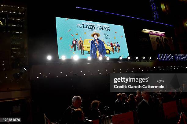 General view during the Centrepiece Gala, supported by the Mayor of London, for the premiere of 'The Lady In The Van' at Odeon Leicester Square...