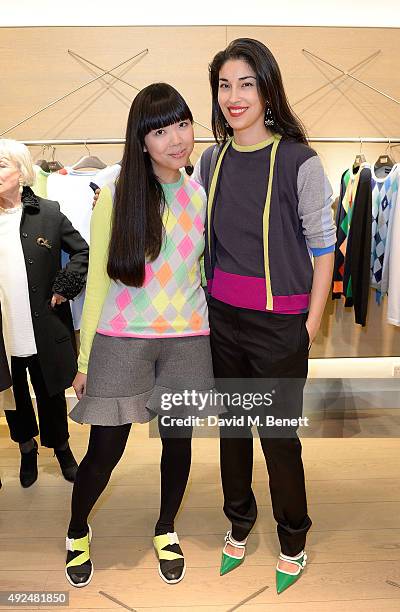 Susanna Lau and Caroline Issa attend the Deconstructed Project with a private dinner hosted by Caroline Issa, David Shrigley and Massimo Nicosia on...