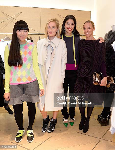 Susanna Lau, Polly Morgan, Caroline Issa and Tiphaine De Lussy attend the Deconstructed Project with a private dinner hosted by Caroline Issa, David...