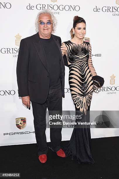 Flavio Briatore and Elisabetta Gregoraci attend the De Grisogono Party at the 67th Annual Cannes Film Festival on May 20, 2014 in Cap d'Antibes,...