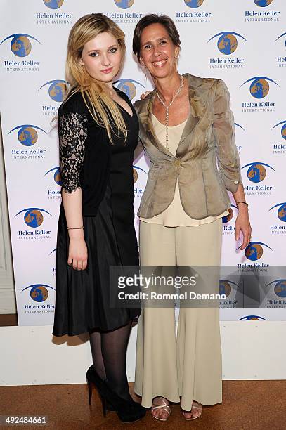 Actress Abigail Breslin and Kathy Spahn, President and Chief Executive Officer of Hellen Keller International, attend the 2014 Spirit Of Helen Keller...