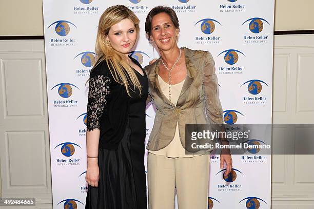 Actress Abigail Breslin and Kathy Spahn, President and Chief Executive Officer of Hellen Keller International, attend the 2014 Spirit Of Helen Keller...