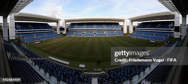 General overview of the Arena Pantanal during the 2014 FIFA World Cup Host City Tour on May 20, 2014 in Cuiaba, Brazil.