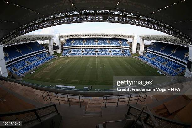 General overview of the Arena Pantanal during the 2014 FIFA World Cup Host City Tour on May 20, 2014 in Cuiaba, Brazil.