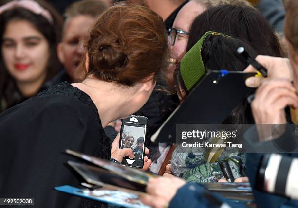 Olivia Colman attends a screening of "The Lobster" during the BFI London Film Festival at Vue West End on October 13, 2015 in London, England.