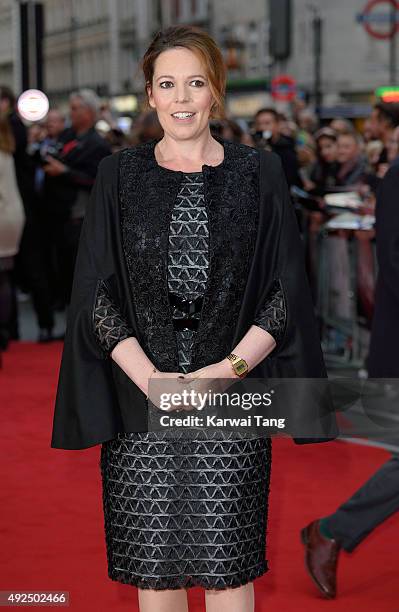 Olivia Colman attends a screening of "The Lobster" during the BFI London Film Festival at Vue West End on October 13, 2015 in London, England.