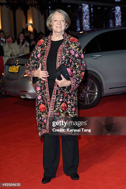 Dame Maggie Smith attends a screening of "The Lady In The Van" during the BFI London Film Festival at Odeon Leicester Square on October 13, 2015 in...